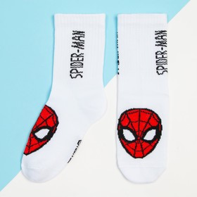Носки для мальчика «Человек-Паук», MARVEL, 18-20 см, цвет белый (2 шт)