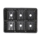 Кассета для рассады, 6 ячеек по 120 мл, набор 5 шт., чёрная 9303882