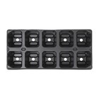 Кассета для рассады, 10 ячеек по 100 мл, набор 5 шт., чёрная 9303883