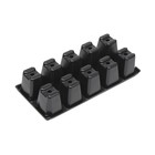 Кассета для рассады, 10 ячеек по 100 мл, набор 5 шт., чёрная 9303883