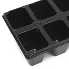 Кассета для рассады, 10 ячеек по 100 мл, набор 5 шт., чёрная 9303883