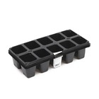 Кассета для рассады, 10 ячеек по 100 мл, набор 5 шт., чёрная 9303883