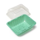 Мини-парник для рассады, 21,5 × 17 × 7,5 см, без вставок, зелёный 9303884