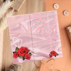 Конверт деревянный резной "С Юбилеем!" розы, бусы 9352735