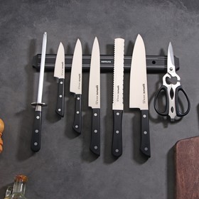 Набор ножей Samura HARAKIRI, 8 предметов: 5 ножей, мусат, ножницы, держатель для ножей