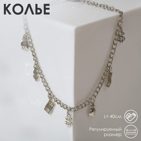 Колье ′Деньги′, цвет чернёное серебро, L= 40 см в Донецке