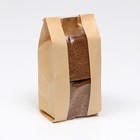 Пакет бумажный крафт с окном и прямоугольным дном, 30 × 12 × 9 7882988