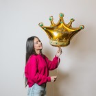 Шар фольгированный 24" «С днём рождения!», корона, без подложки 9336065