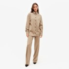 Костюм женский (рубашка, брюки) MINAKU: Casual collection цвет бежевый, р-р 52 - фото 802576486