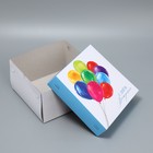 Кондитерская упаковка, короб, «С днём рождения», 21,5 х 21,5 х 12 см, 1 кг 9293332