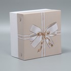 Кондитерская упаковка, короб, «Бант», 21,5 х 21,5 х 12 см, 1 кг 9293334