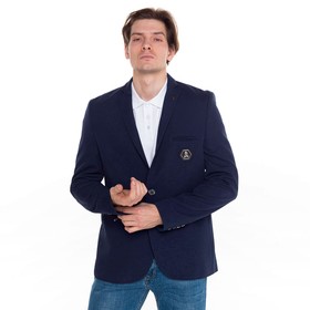 Пиджак мужской, цвет тёмно-синий, размер 60