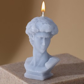 Свеча "Давид", серый,  6,7 х 4 см