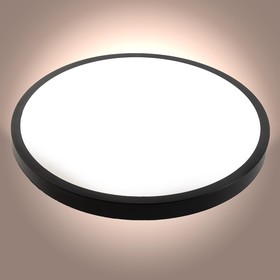 Потолочный светильник, 72Вт, LED, 49,5x49,5x4 см, цвет чёрный