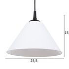 Подвес "Конус" 1х15Вт Е27 МОДЕЛЬ: BR 00273 черный/белый 25х25х15см - фото 3490998
