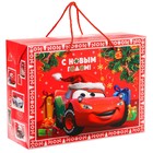 Пакет-коробка"С Новым Годом!", 19х40х30 см, Тачки 7811089