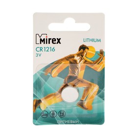 Батарейка литиевая Mirex, CR1216-1BL, 3В, блистер, 1 шт. в Донецке