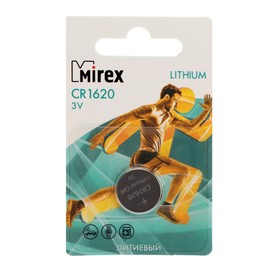 Батарейка литиевая Mirex, CR1620-1BL, 3В, блистер, 1 шт. в Донецке