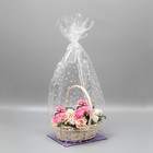 Пакет с жёстким дном «Сердечки», 22 × 28 × 80 см 7984639