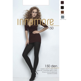 Колготки женские INNAMORE Cotton 150 цвет чёрный (nero), р-р 3
