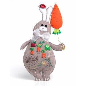 Набор для создания игрушки из фетра + раскраска «Морковный Заяц»