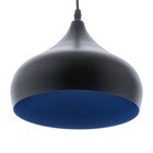 Подвес "Купол дуо" Е27 черный-синий 24х24х18-118см - фото 3492233