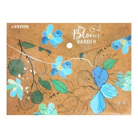 Папка-конверт на кнопке А5, дизайн deVENTE Bloom Garden 180 мкм, полипропилен, МИКС