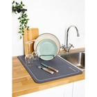 Коврик для посуды с абсорбирующим эффектом AMARO HOME, 40х60см, цвет мокрый асфальт - фото 7186695