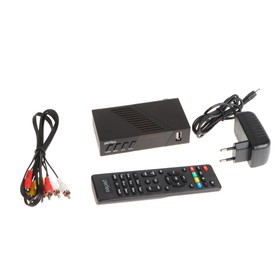 Приставка для цифрового ТВ Perfeo  "STREAM-2", FullHD, DVB-T2, HDMI, USB, Wi-Fi, чёрная
