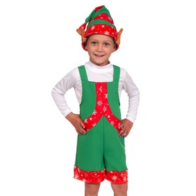 Карнавальный костюм "Эльф" , полукомбинезон, колпак, 3-6 лет, рост 92-122 см