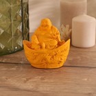Сувенир "Будда" камень 10х10 см, жёлтый - фото 5972562