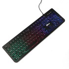Клавиатура Ritmix RKB-215BL, игровая, проводная, мембранная, 104  клавиш, USB, чёрная - фото 5987376