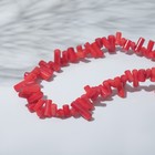 Бусины на нити палочки "Коралл" 12*4мм, цвет красный, 38см - фото 7013584