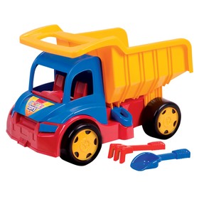 Автомобиль «Грузовик MineTrack 120», песочный набор, цвет сине-жёлтый