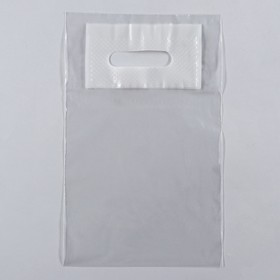 Пакет полиэтиленовый с вырубной ручкой, прозрачный 20-30 См, 60 мкм
