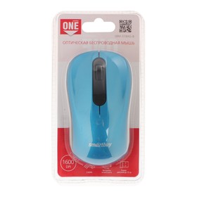 Мышь Smartbuy ONE 378, беспроводная, оптическая, 2000 dpi, 2xAA , USB, синяя