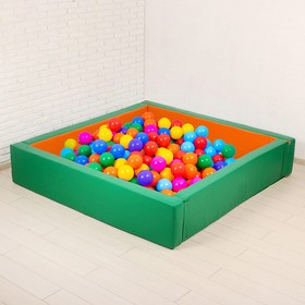 Мягкий модуль «Бассейн прямоугольный», цвет МИКС, 200 × 200× 40 см, с шариками