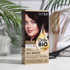 Стойкая крем-краска для волос серии Only Bio COLOR тон 3.0 темный каштан, 115 мл