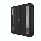 Шкаф комбинированный с зеркалом 4дв, 1я  Сириус 1560х500х1900 Венге - фото 130486373