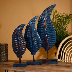 Интерьерный декор "Листья" албезия (набор 3 шт) 55,45 и 35 см