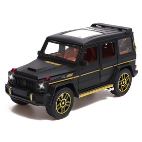 Машина металлическая Mercedes G63, масштаб 1:24, открываются двери, капот, багажник, цвет чёрный 9370507