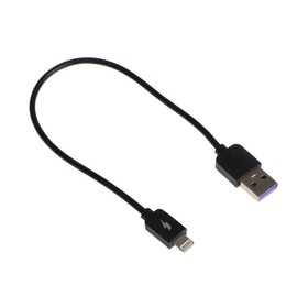 Кабель Exployd EX-K-1385, Lightning - USB, 2.4 А, 0.25 м, силиконовая оплетка, черный 9393032