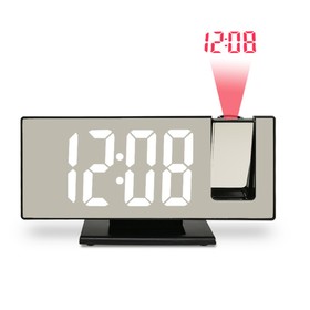 Часы настольные электронные с проекцией: будильник, термометр, календарь, USB, 18.5 x 7.5 см   91977