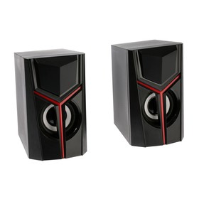 Компьютерные колонки 2.0 Qumo TRON AS007, 10 Вт, USB, чёрные