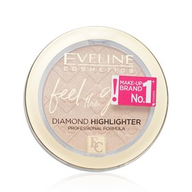 Хайлайтер для лица Eveline Feel The Glow, тон 20 gold luminous, 4,2 г 9423994