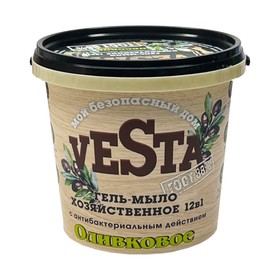 Гель-мыло хозяйственное Vesta «Оливковое ГОСТ 88%», 1000 г