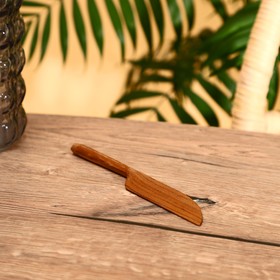 Нож 17 х 2,5 х 0,5 см, тиковое дерево