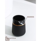 Стакан для зубных щёток SAVANNA Grace, цвет чёрный - фото 802736745