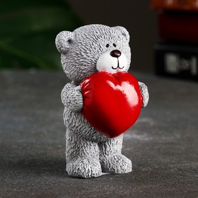 Фигура ′Влюбленный медвежонок′ серый, 7x7x11см в Донецке