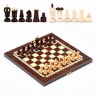 Настольная игра 3 в 1: шахматы, шашки, нарды, 35 х 35 см, король h-7 см 9234694 - фото 2267342